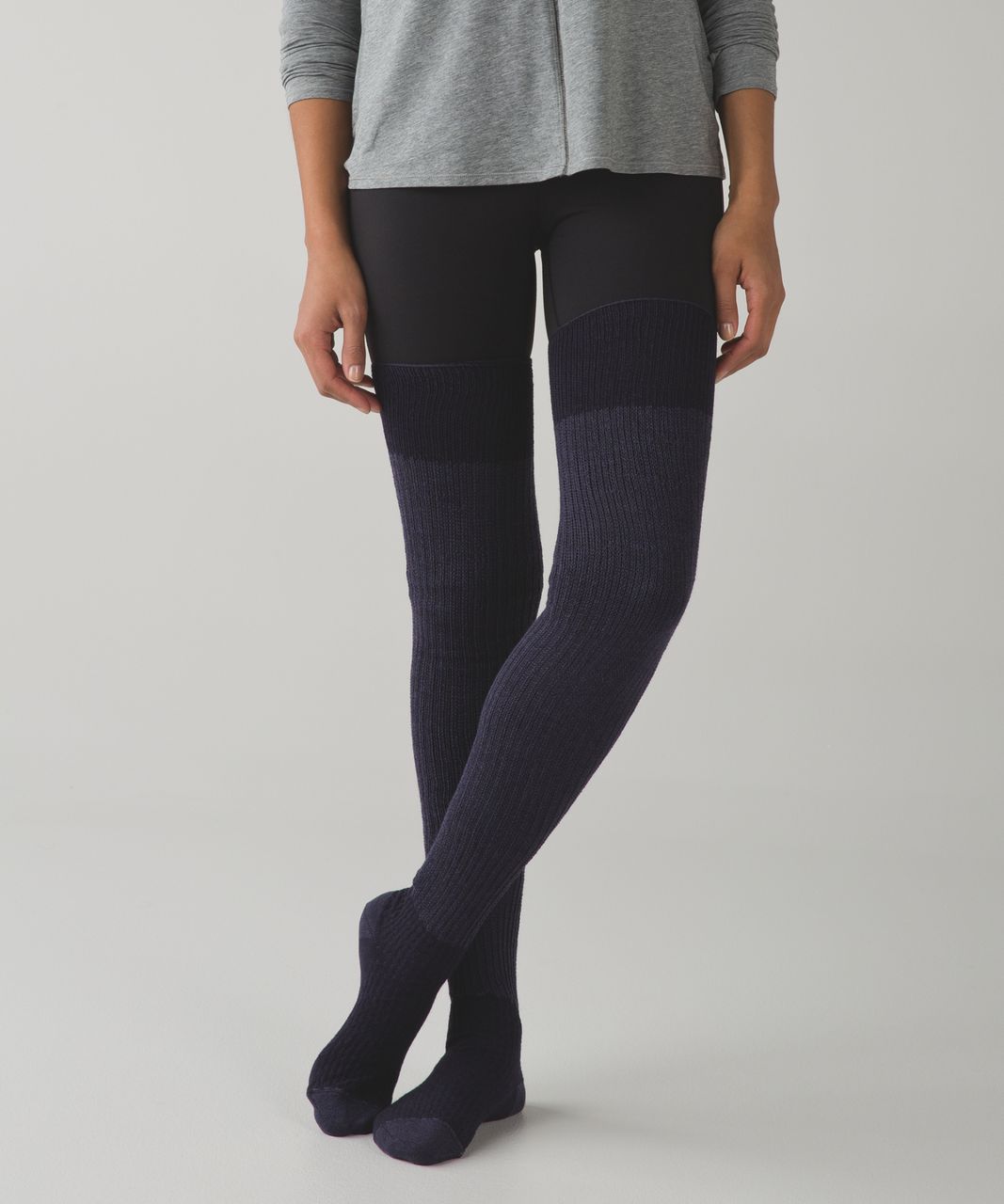 Lululemon Savasana Sock - 2x2 Twisted Black Grape Nightfall