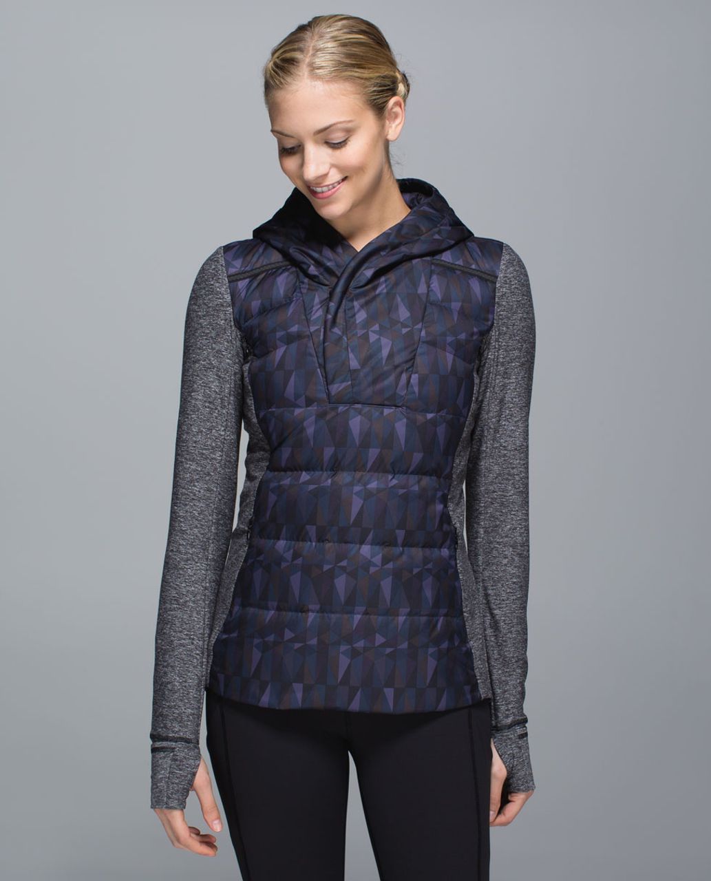 Lululemon Fluff Off Pullover - Stained Glass Love Nightfall Black