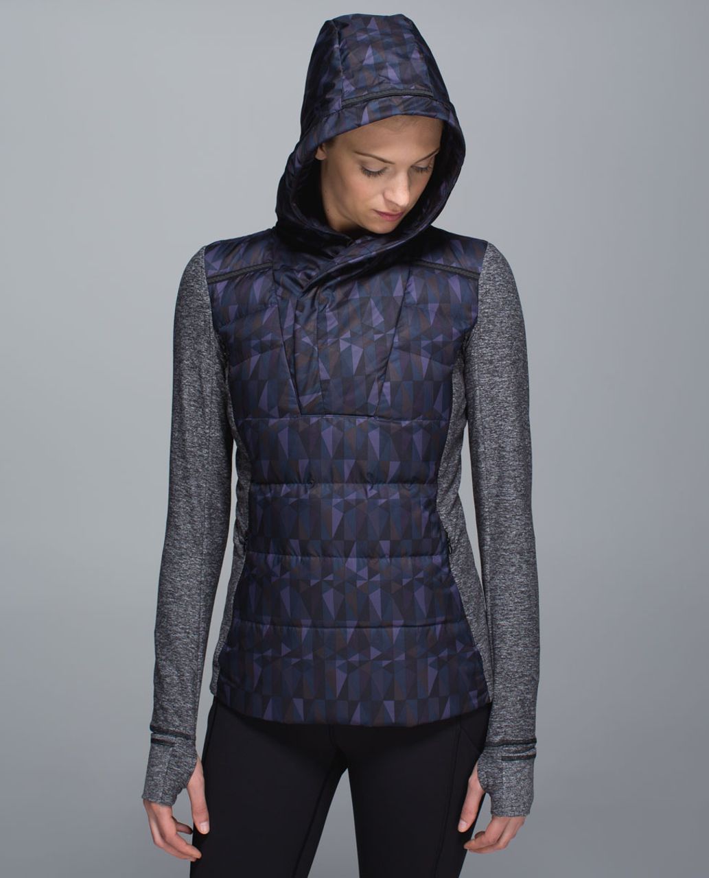 Lululemon Fluff Off Pullover - Stained Glass Love Nightfall Black