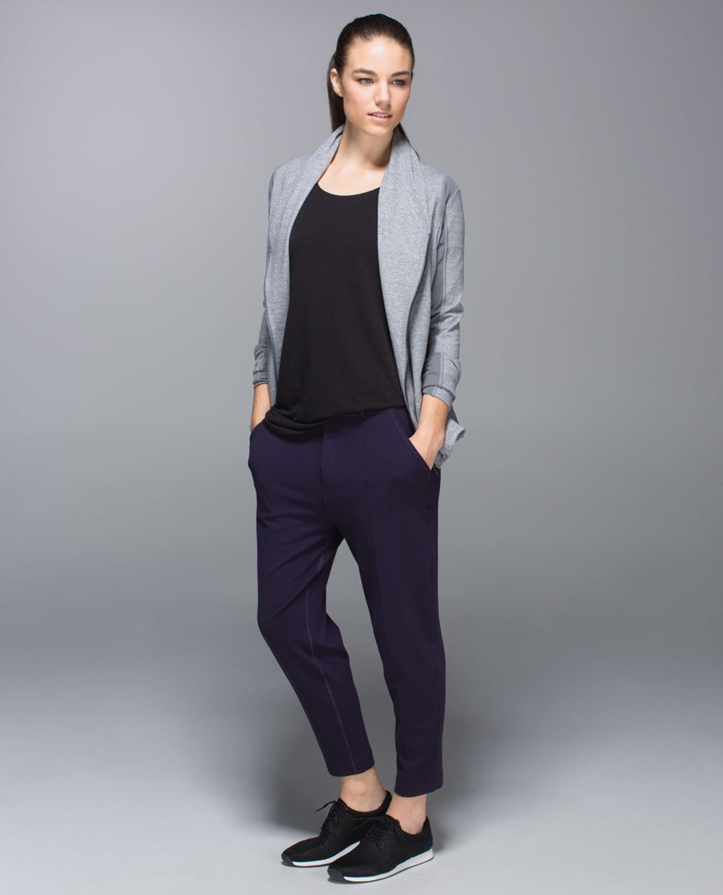 Lululemon Exquisite Trouser Crop - Shine Dot Black Grape