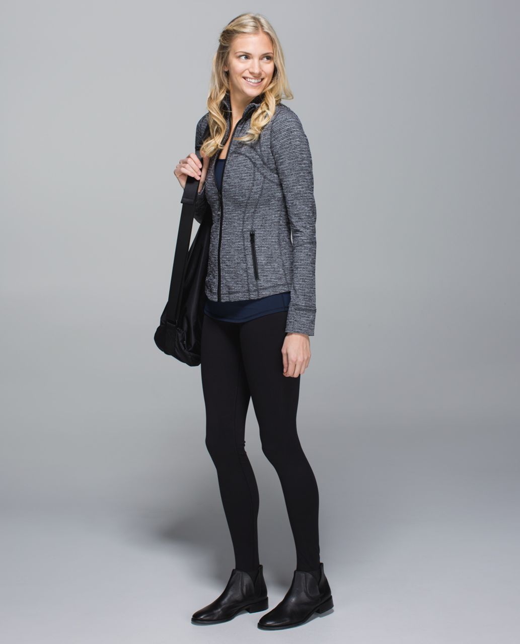 Lululemon Define Jacket - Coco Pique Black White - lulu fanatics