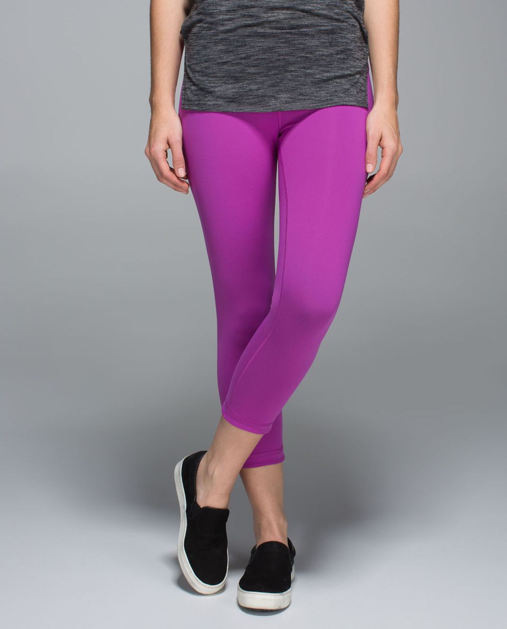 Lululemon Wunder Under Crop II (Reversible) - Black /  Ultra Violet