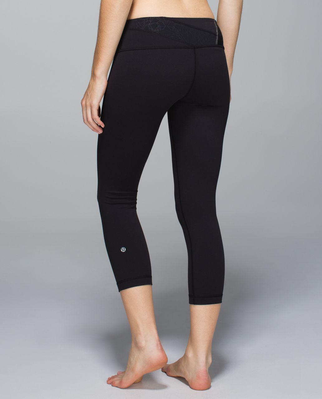 Lululemon Wunder Under Crop *Full-On Luon - Black / Wi14 Quilt 12