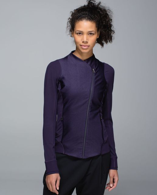 Lululemon Emerge Renewed Jacket - Black / Giant Herringbone Black ...