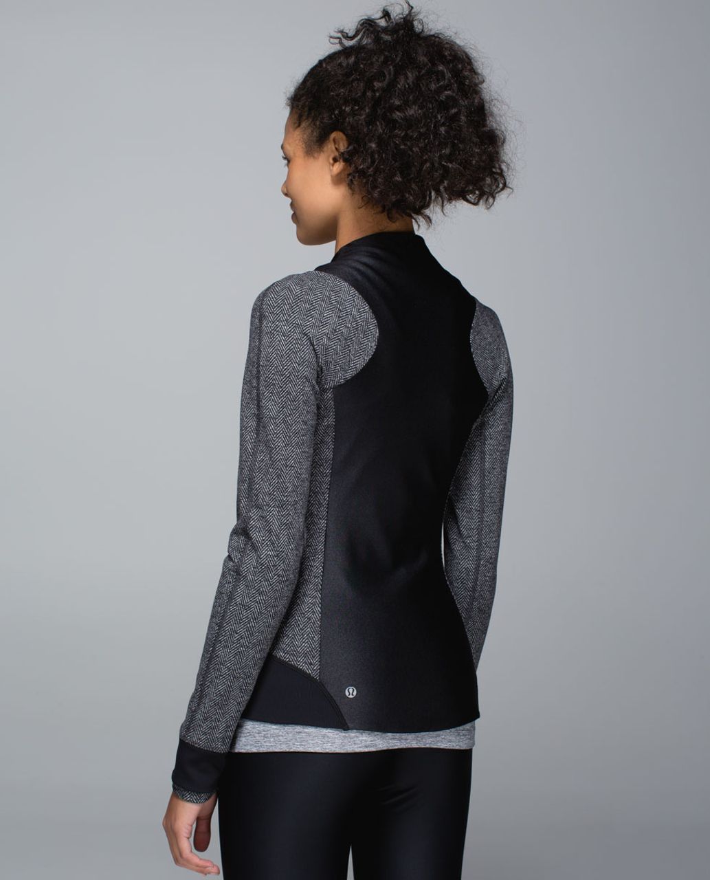 lululemon athletica, Jackets & Coats, Lululemon Emerge Renewed  Asymmetricalzip Moto Jacket In Black Herringbone