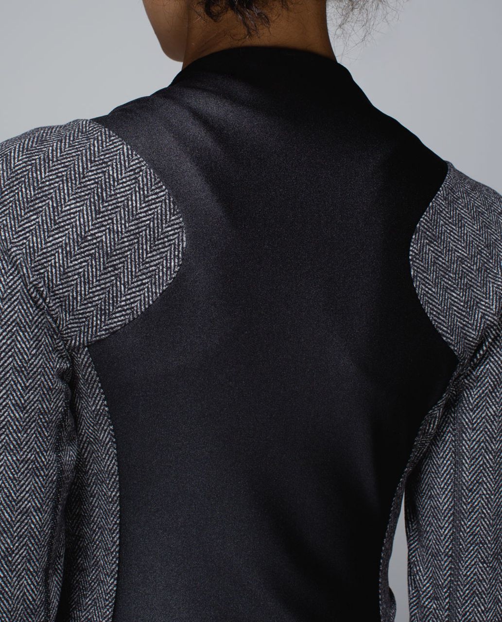 Lululemon Emerge Renewed Jacket - Black / Giant Herringbone Black Heathered Black