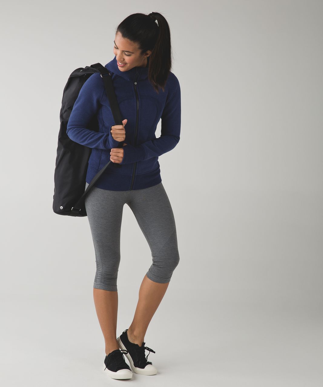 Lululemon Scuba Hoodie II - Heathered Denim Majestic / Black