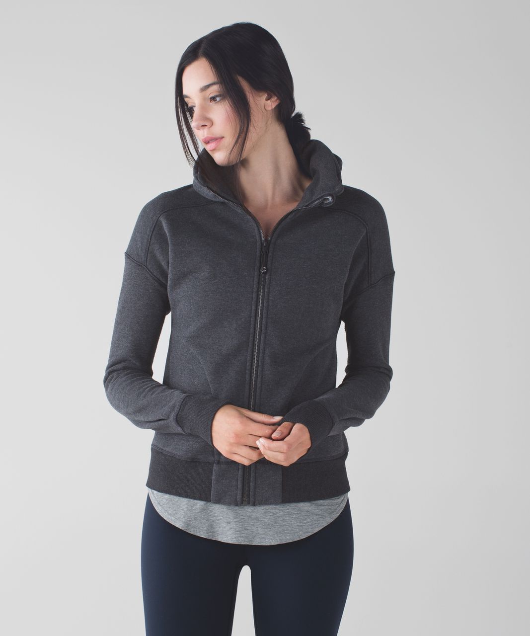 Lululemon Fleece Out Jacket - Black - lulu fanatics