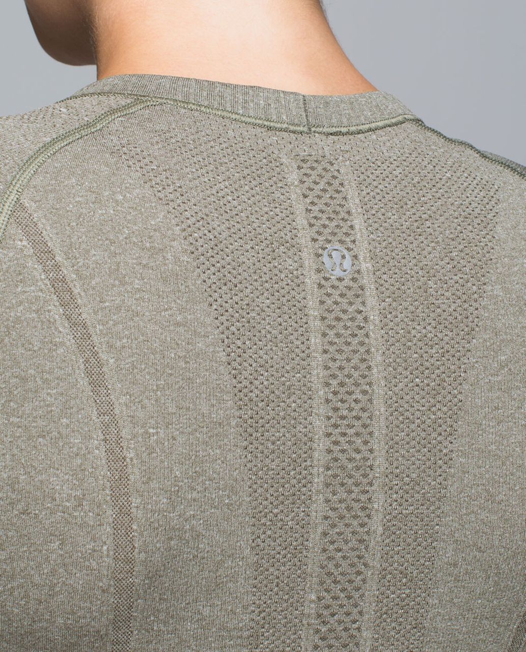 Lululemon Run:  Swiftly Tech Short Sleeve Crew - Heathered Fatigue Green