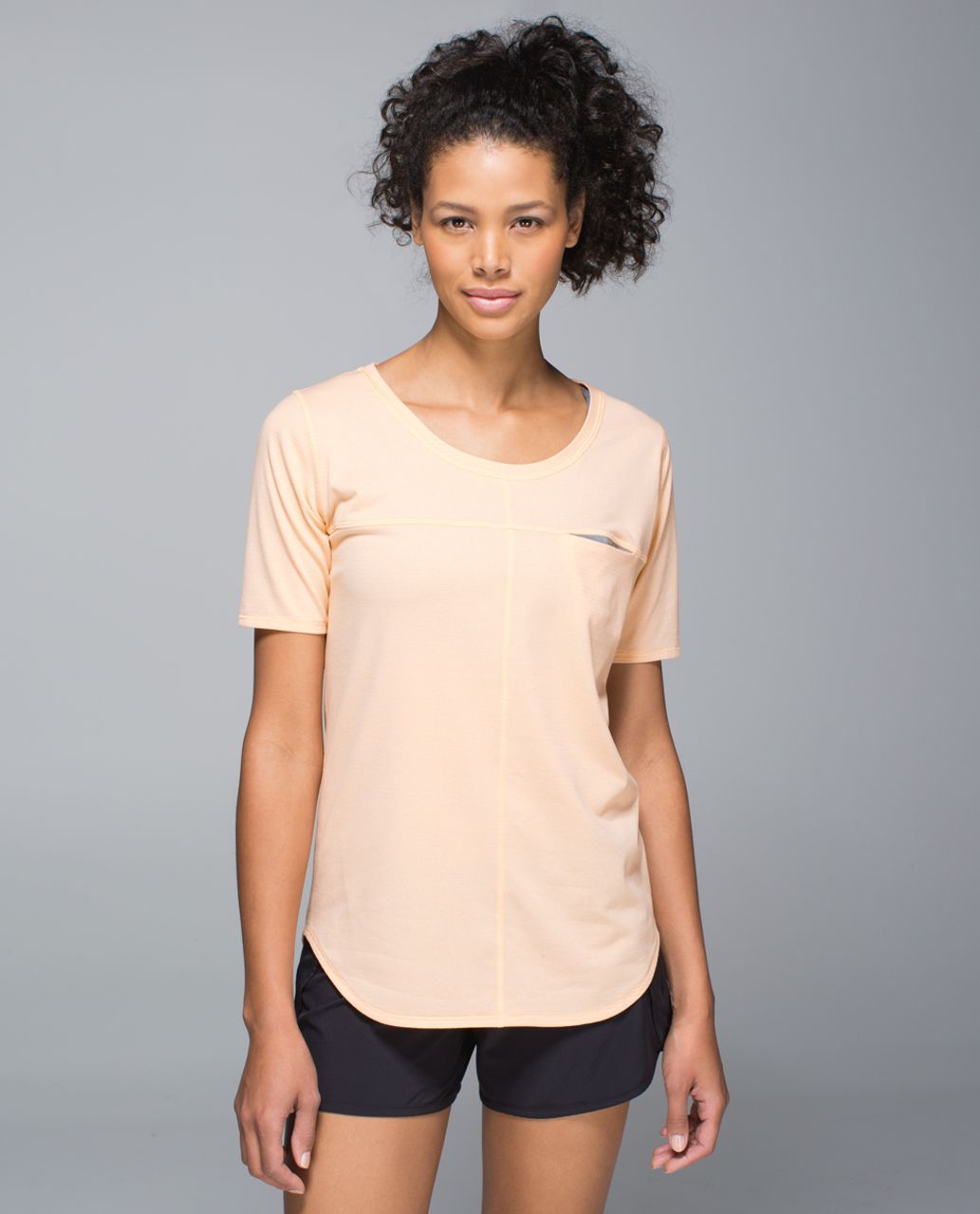 Lululemon Run Away Tee - Heathered Peach Fuzz