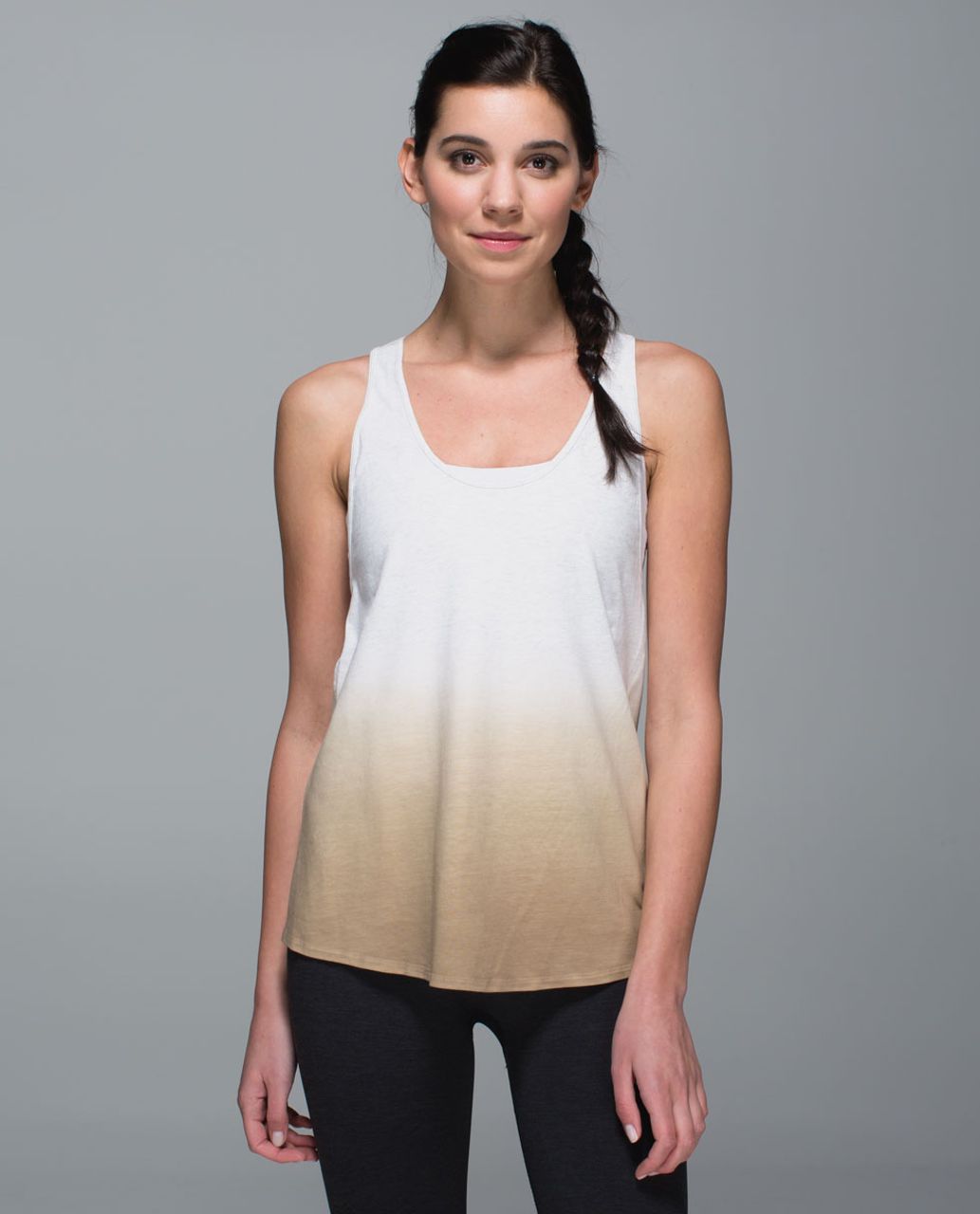 Lululemon Om Racerback - Heathered White / Cashew