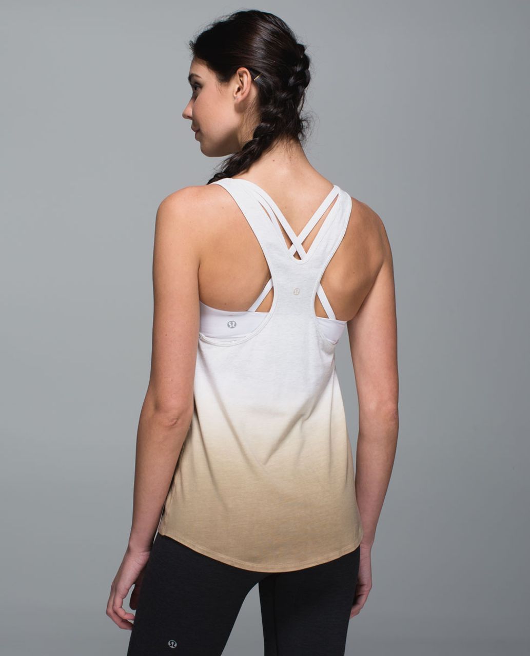 Lululemon Om Racerback - Heathered White / Cashew