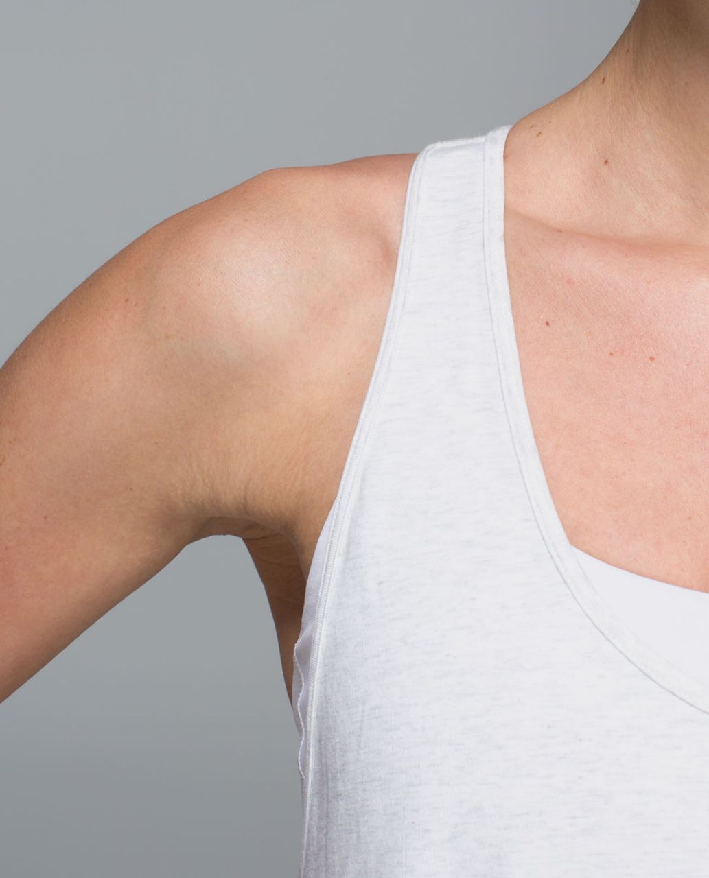 Lululemon Om Racerback - Heathered White / Cashew