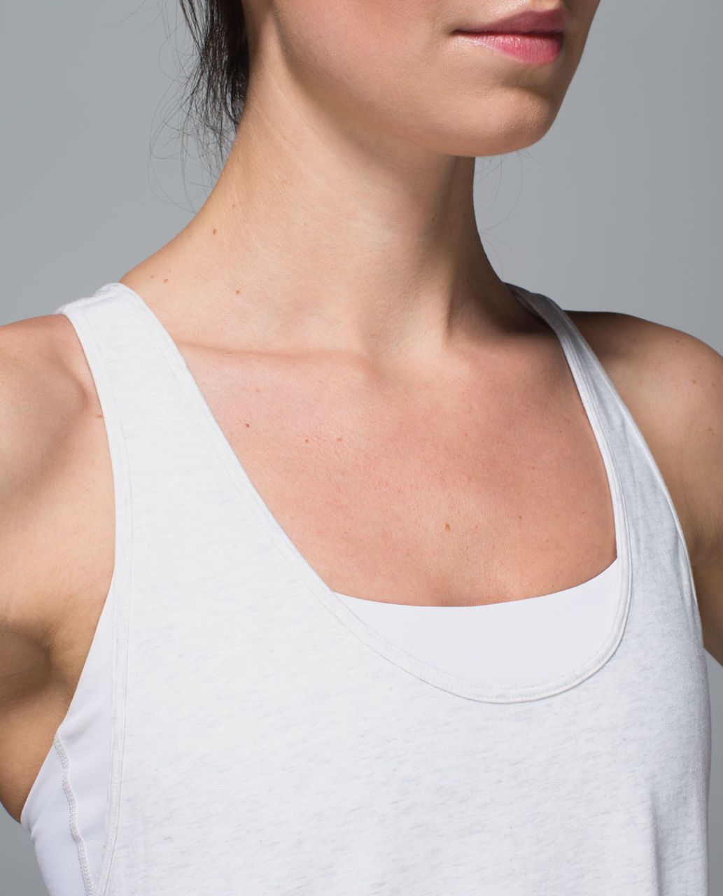 Lululemon Om Racerback - Heathered White / Cashew