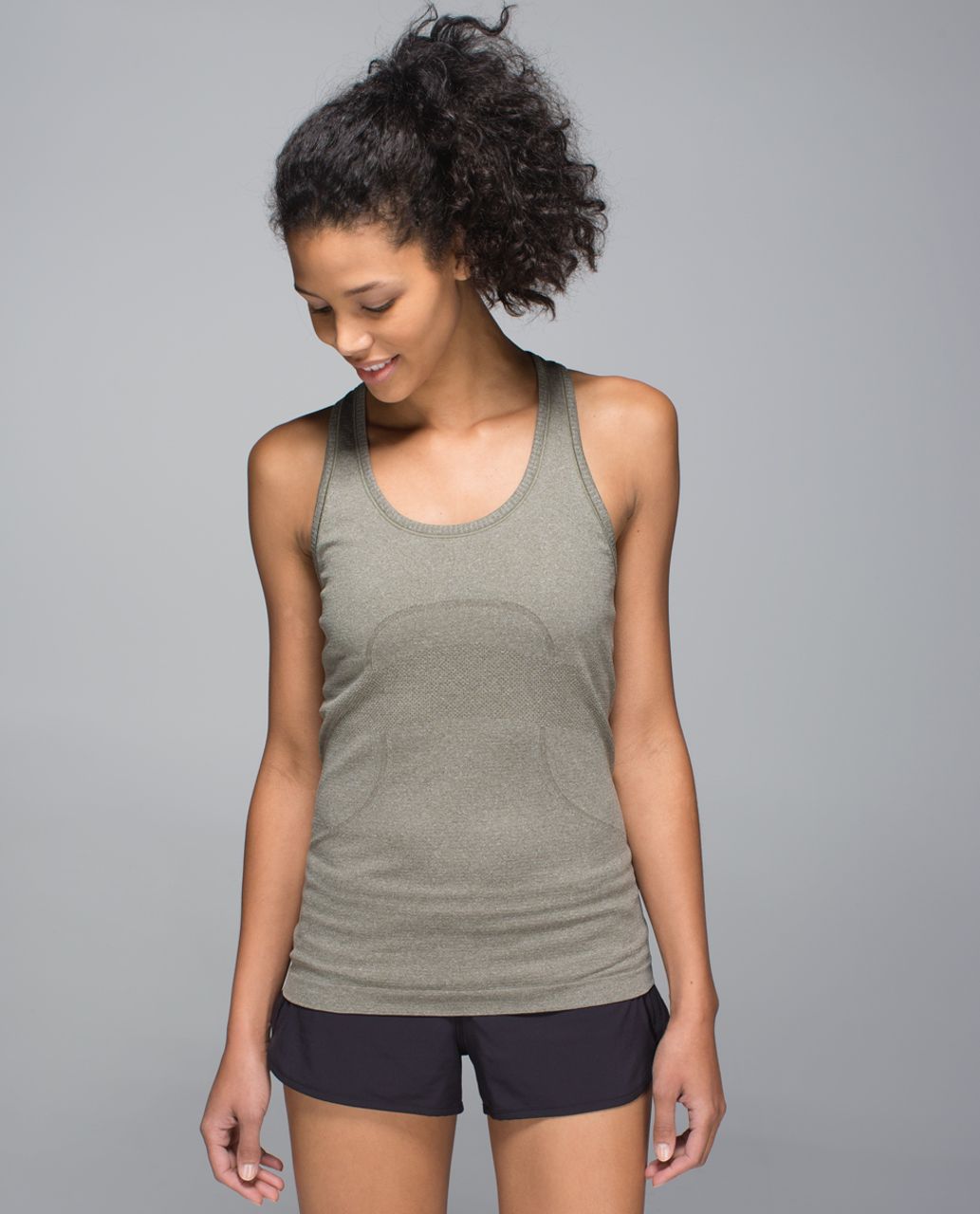 Lululemon Run:  Swiftly Tech Racerback - Heathered Fatigue Green