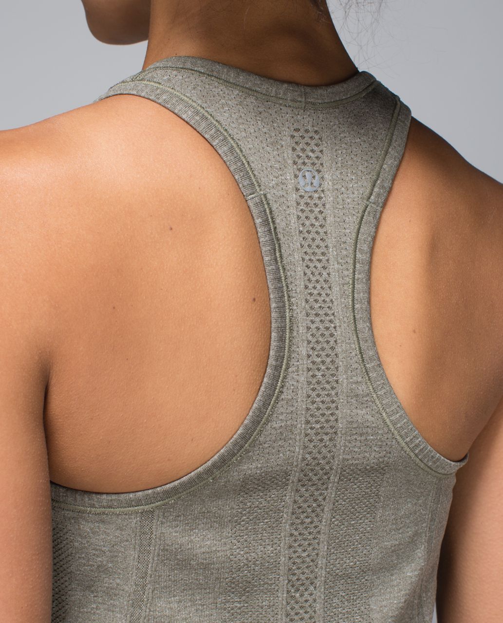 Lululemon Run:  Swiftly Tech Racerback - Heathered Fatigue Green