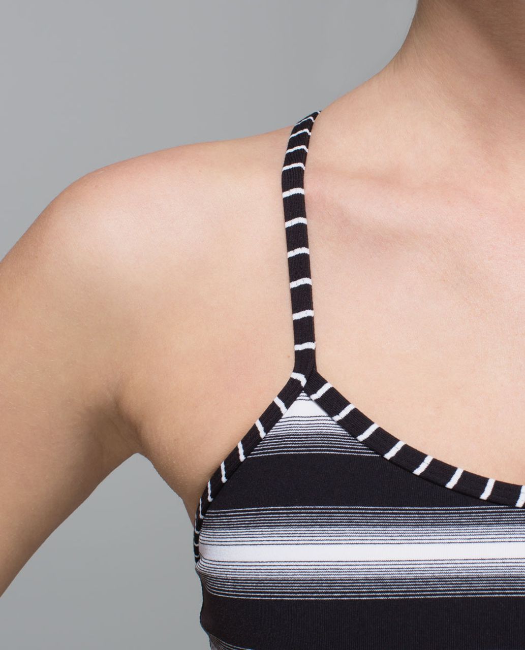 Lululemon Power Y Tank *Luon - Capilano Stripe Black White