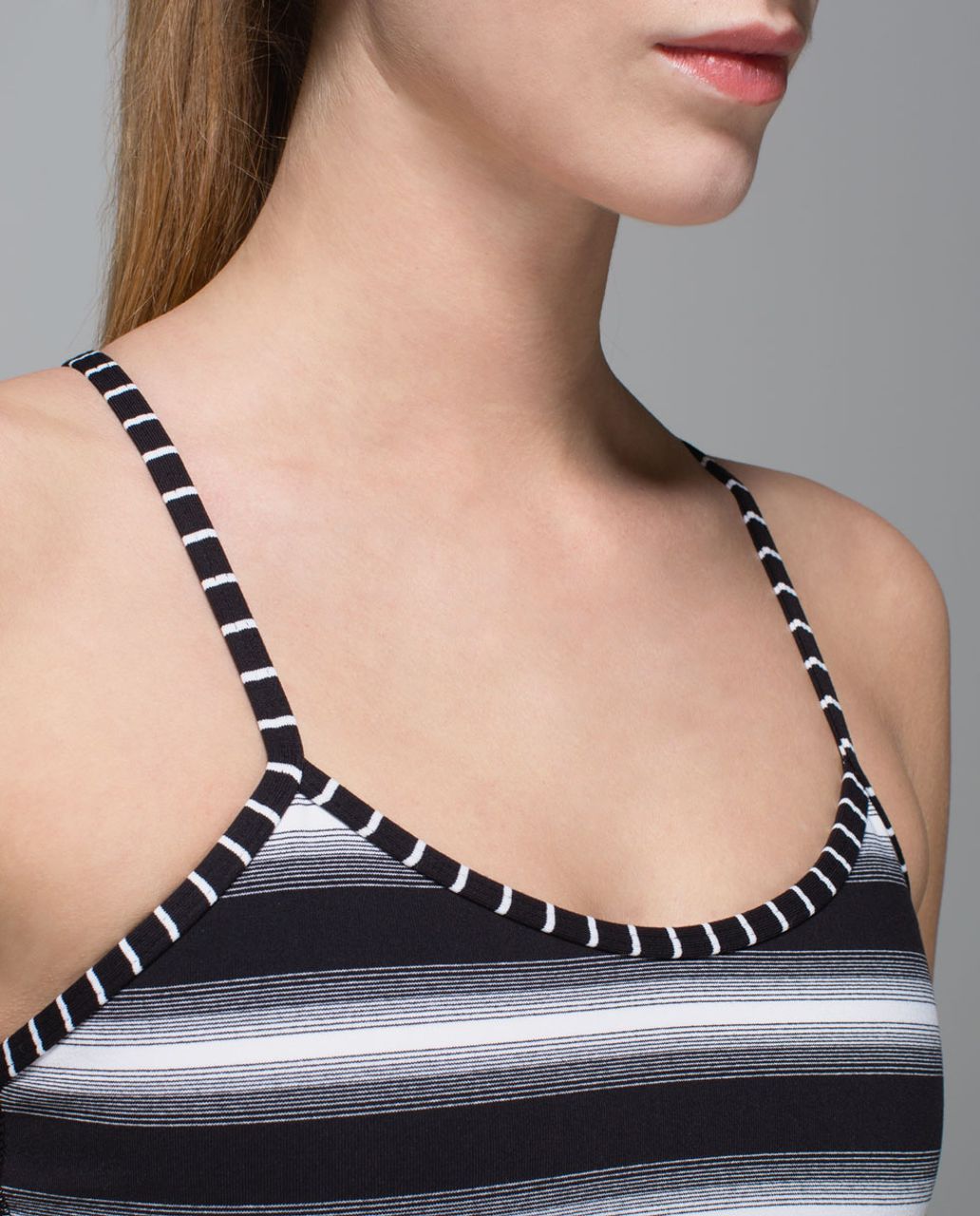 Lululemon Power Y Tank *Luon - Capilano Stripe Black White - lulu fanatics