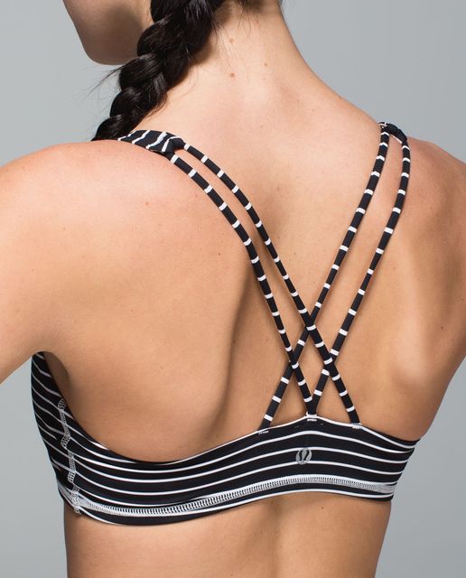 Lululemon Free To Be Bra *High Neck Heathered Black / Lemon Ice