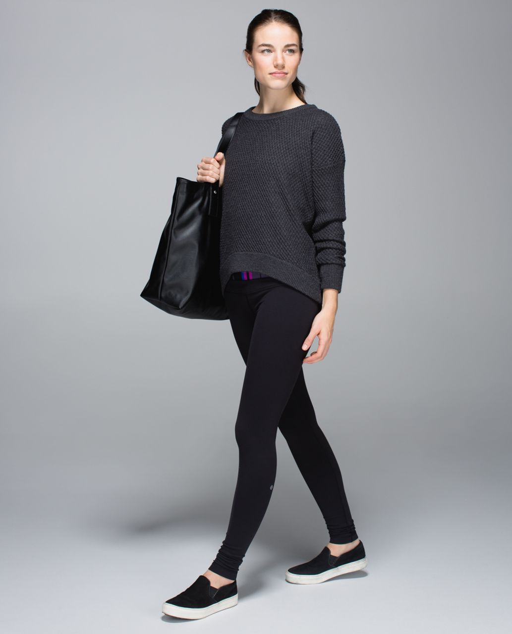 Lululemon Astro Wunder Under Pant *Full-On Luon - Black / Mini Blossom Stripe Black Ultra Violet