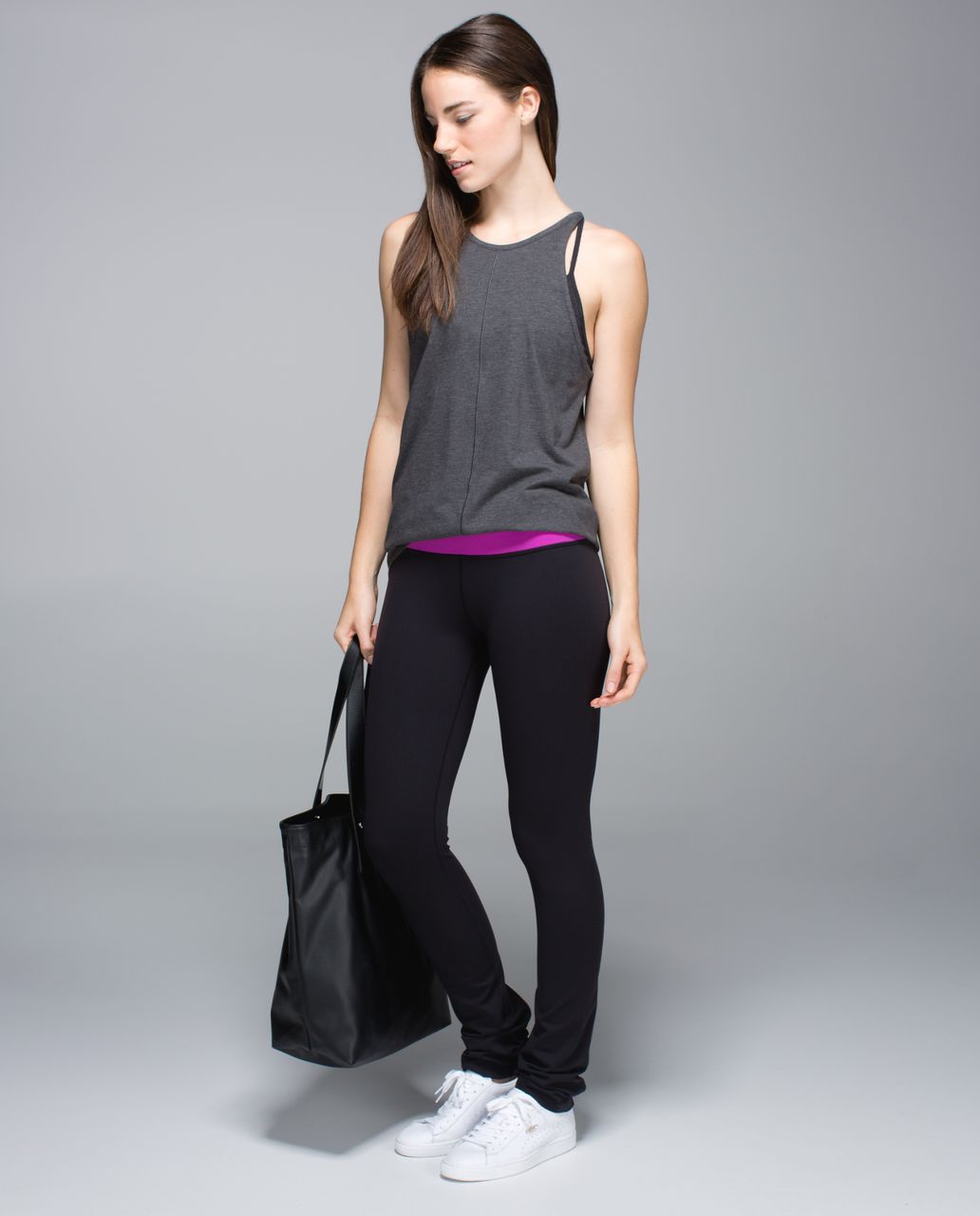 Lululemon Skinny Groove Pant *Full-On Luon - Black /  Ultra Violet