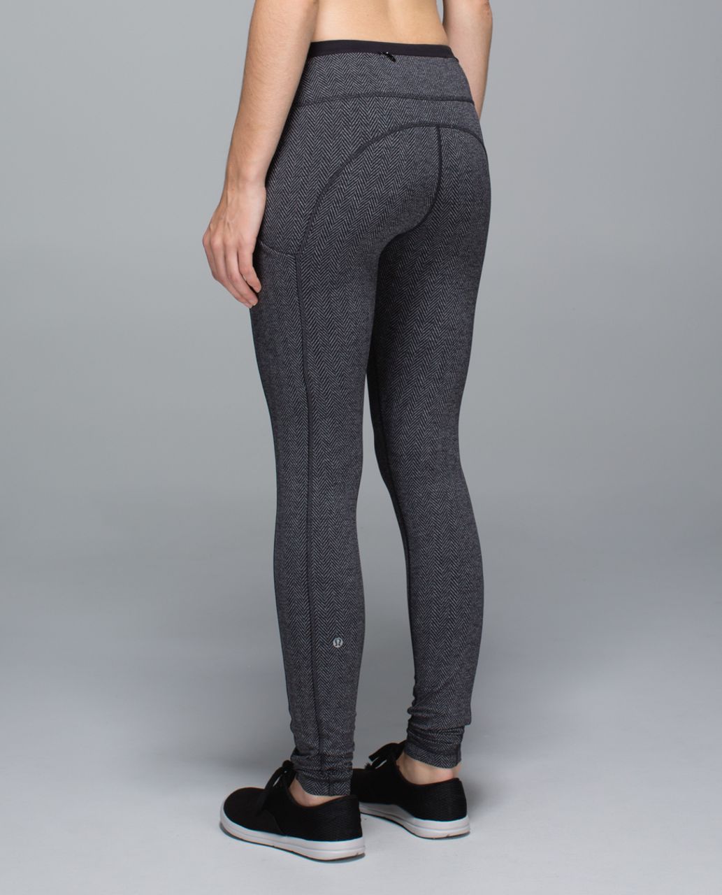 Lululemon Speed Tight II - Giant Herringbone Black Heathered Black