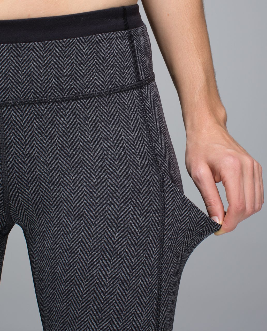 Lululemon Speed Tight II - Giant Herringbone Black Heathered Black / Black