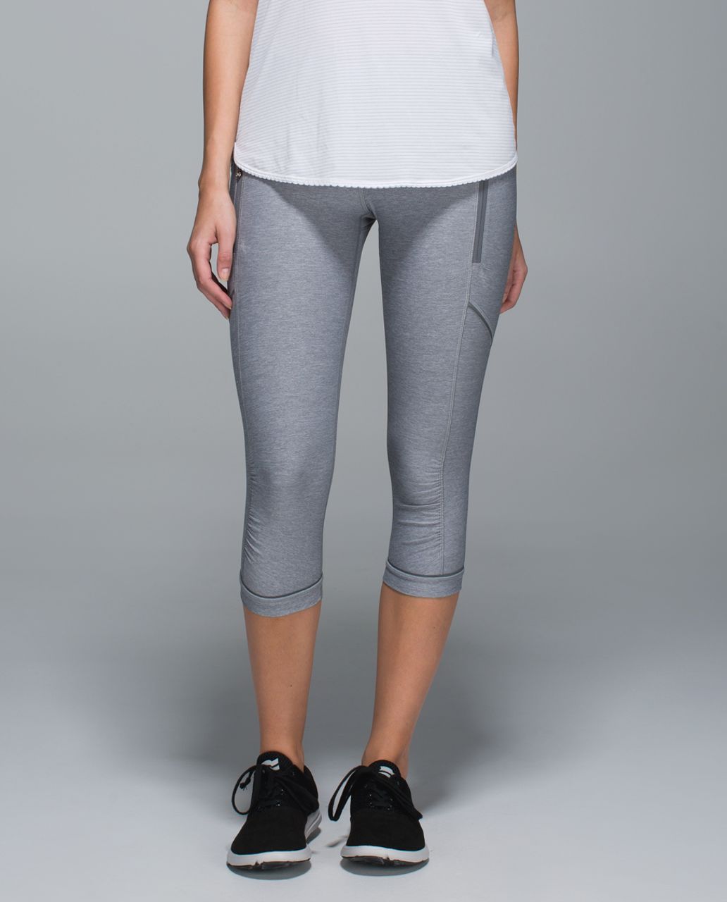 Lululemon Passion Crop II - Heathered Slate