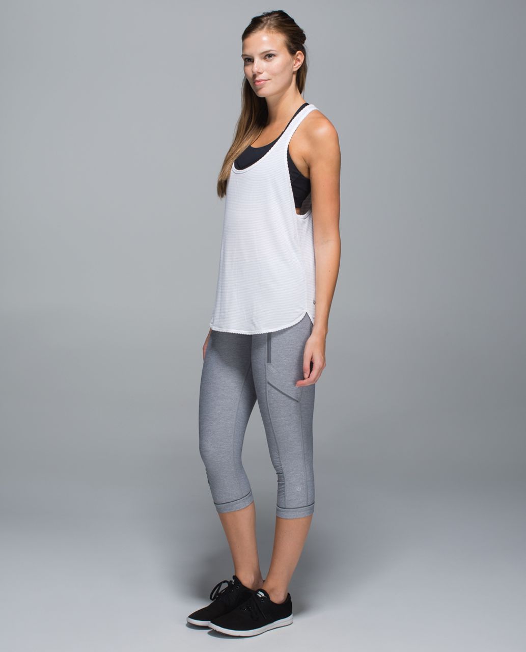 Lululemon Passion Crop II - Heathered Slate