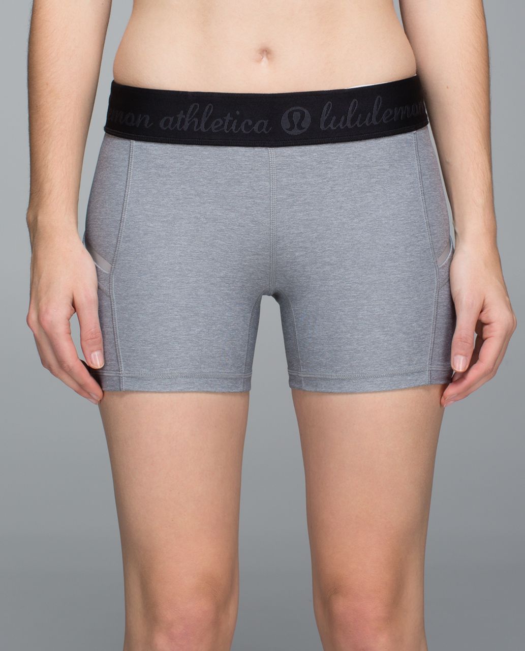 Lululemon What The Sport Short - Heathered Slate - lulu fanatics