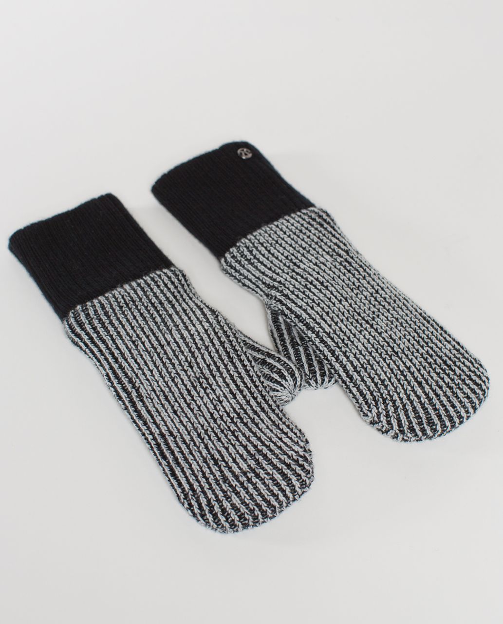 Lululemon Totally Toasty Mittens - Black / Heathered Nimbus - lulu fanatics