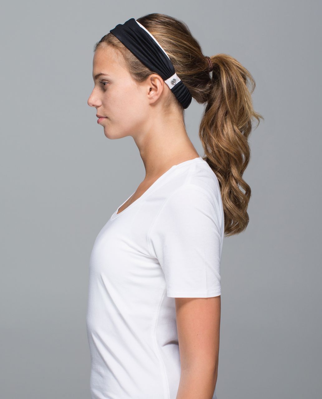 Lululemon Bang Buster Headband *Reversible - Dream Rose Deep Coal Black / Neutral Blush