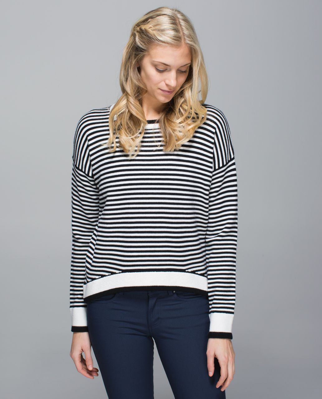 Lululemon Yogi Crew Sweater - Black /  White