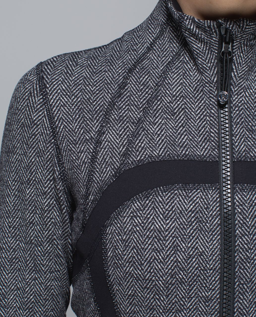 Lululemon Define Jacket - Giant Herringbone Black Heathered Black / Black