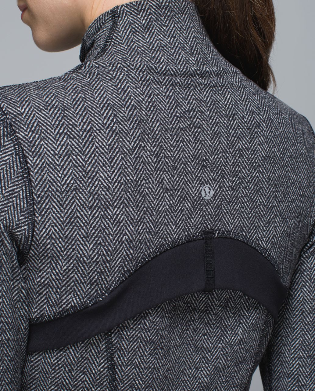 Lululemon Define Jacket - Giant Herringbone Black Heathered Black / Black