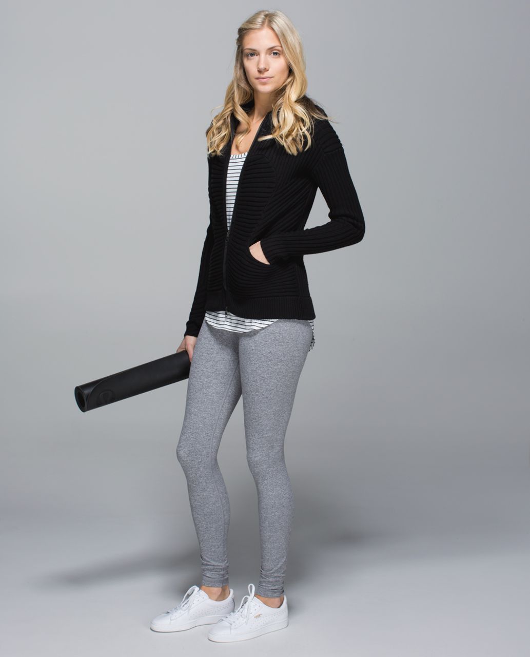 Lululemon Embrace Hoodie *Knit - Heathered Medium Grey / White - lulu  fanatics