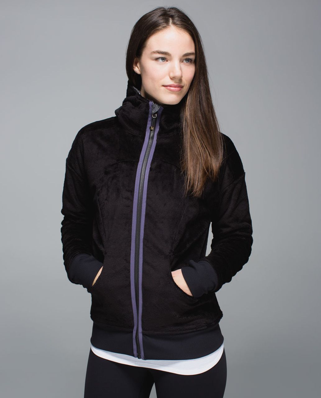 Lululemon Embrace Hoodie *Luscious - Giant Herringbone Black