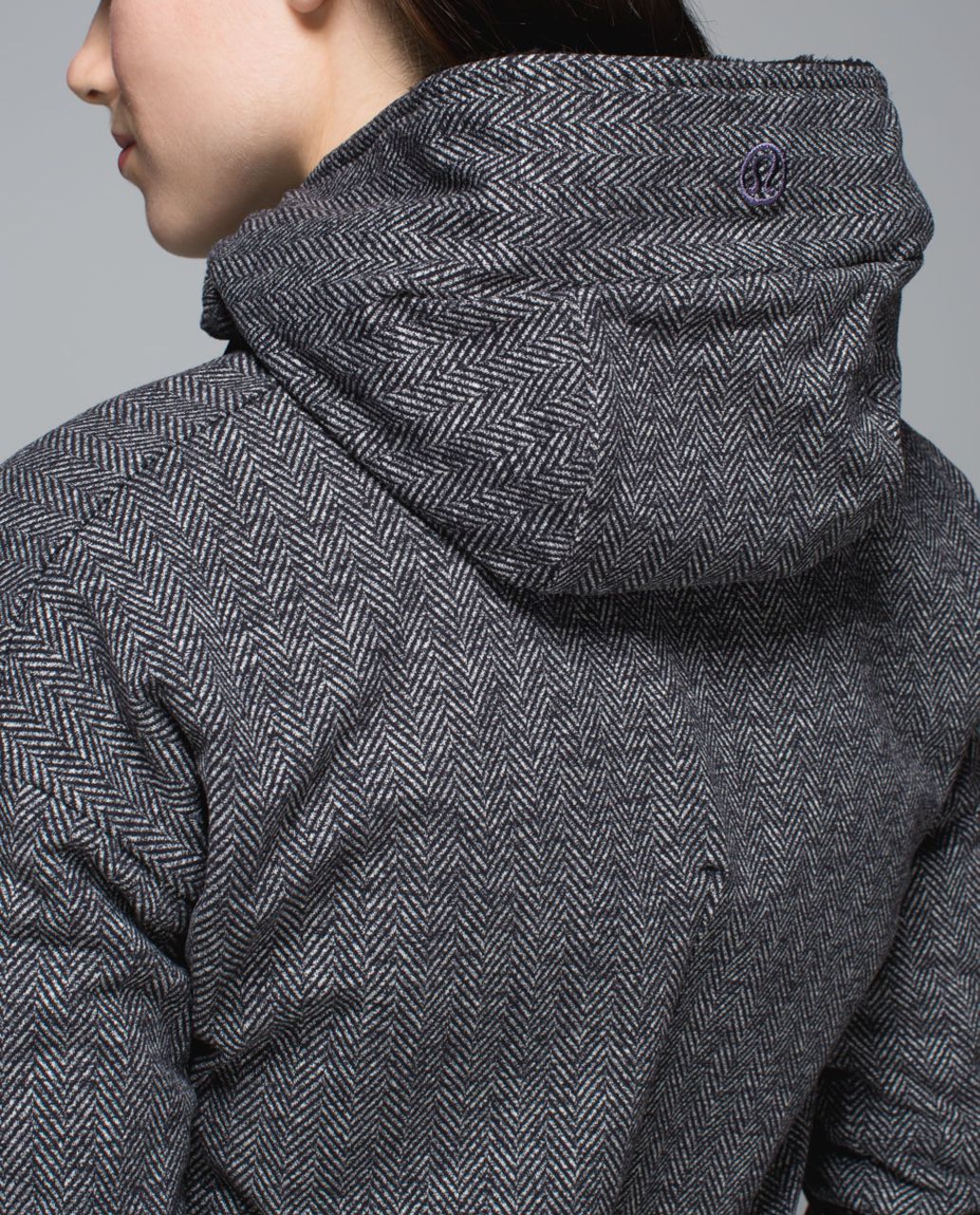 Lululemon Embrace Hoodie *Luscious - Giant Herringbone Black Heathered  Black - lulu fanatics