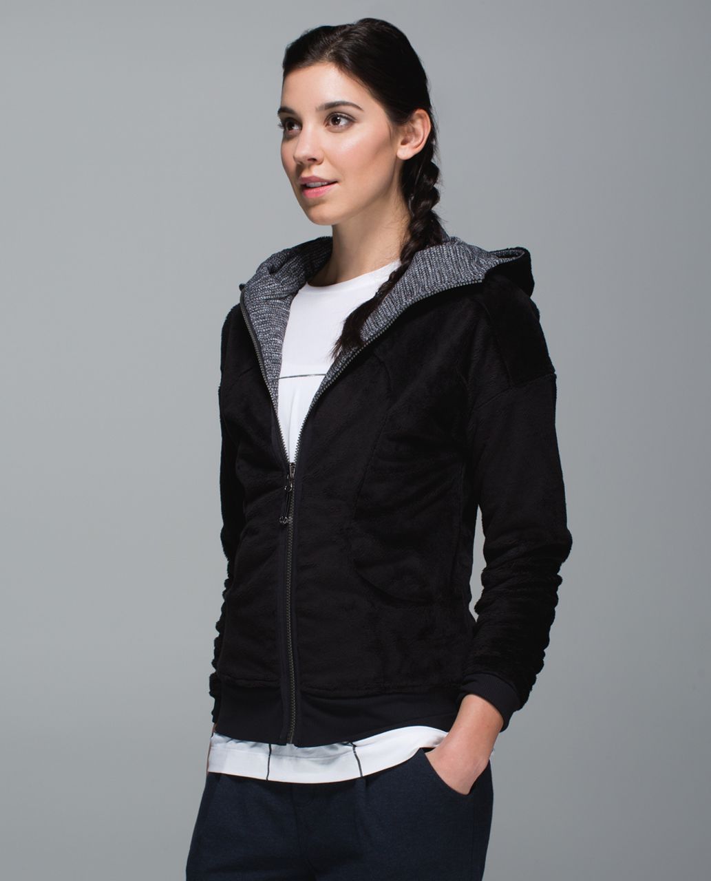 Lululemon Embrace Hoodie *Luscious - Coco Pique Black / Black