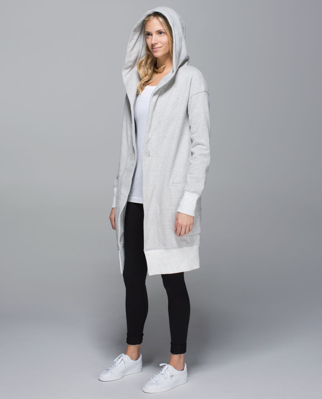 Lululemon Karmacollected Wrap - Heathered Light Grey / Heathered White