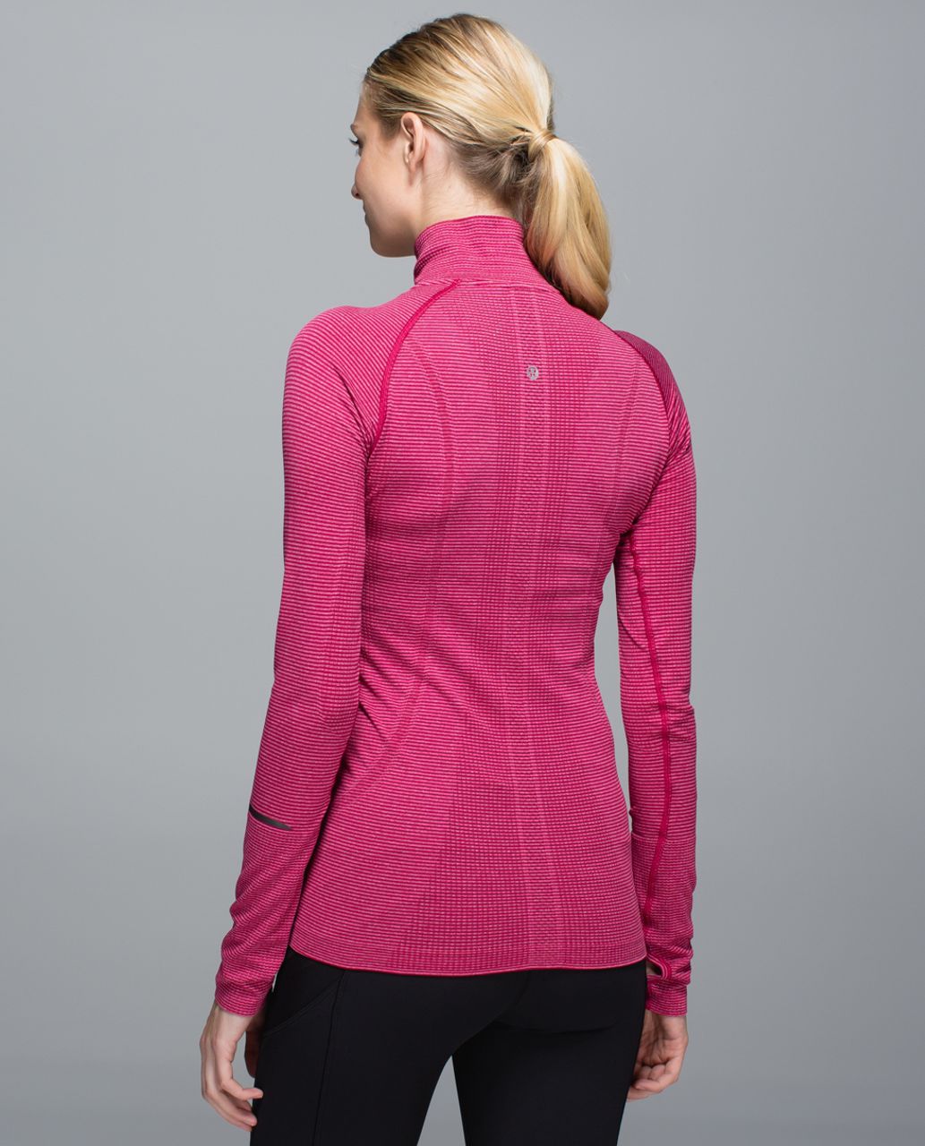 Lululemon Run:  Swiftly Tech 1/2 Zip - Tonka Stripe Heathered Bumble Berry Bumble Berry