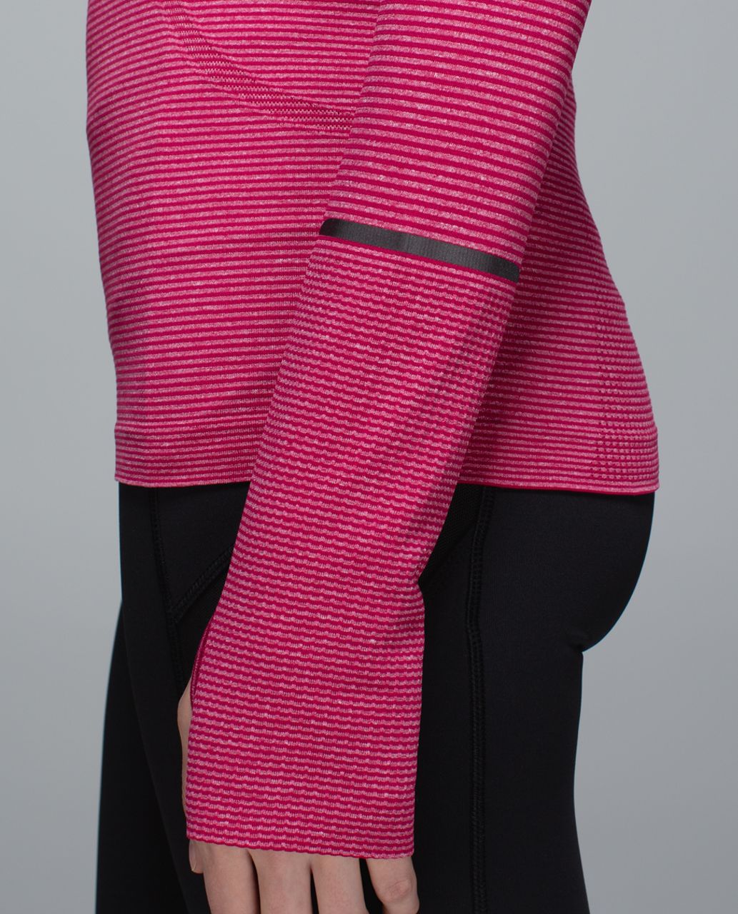 Lululemon Run:  Swiftly Tech 1/2 Zip - Tonka Stripe Heathered Bumble Berry Bumble Berry