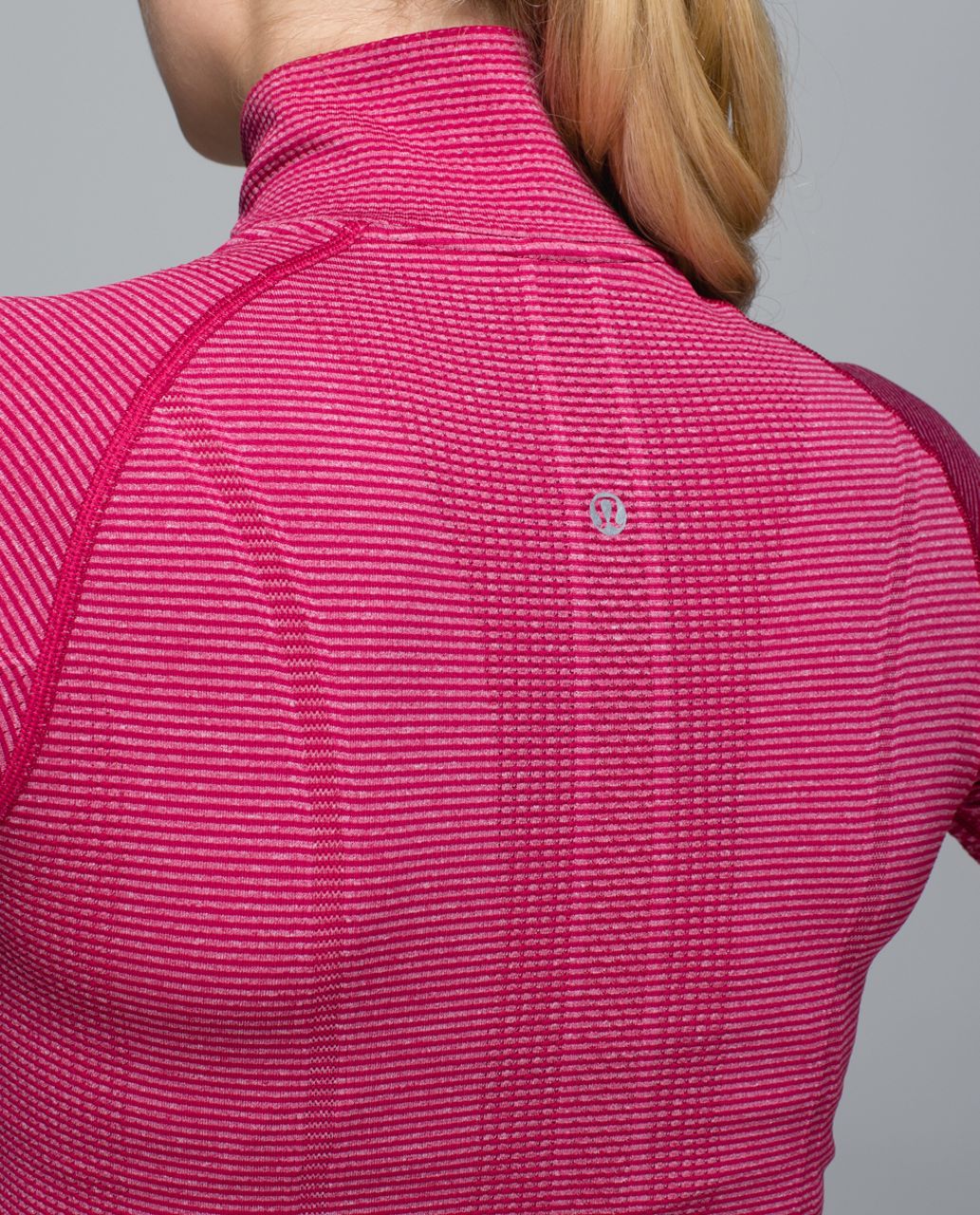 Lululemon Run:  Swiftly Tech 1/2 Zip - Tonka Stripe Heathered Bumble Berry Bumble Berry