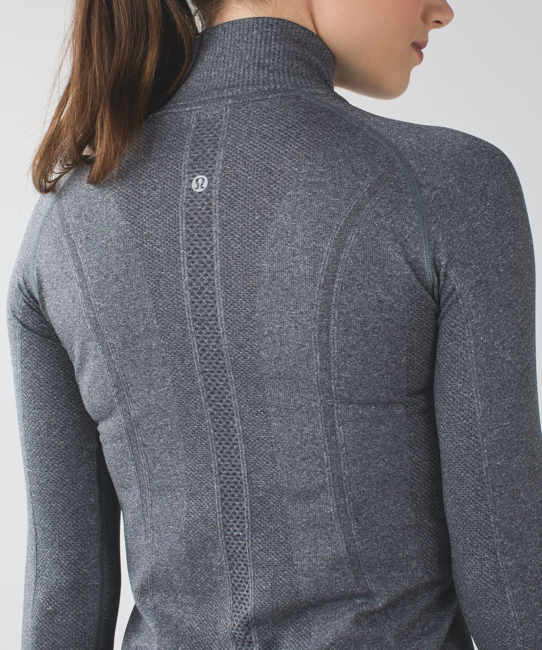 Lululemon Run:  Swiftly Tech 1/2 Zip - Heathered Black