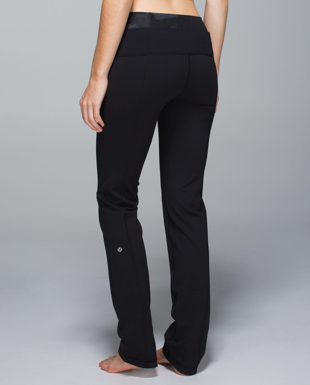 Lululemon Straight-Up Pant *Full-On Luon - Black / Dream Rose Deep Coal Black