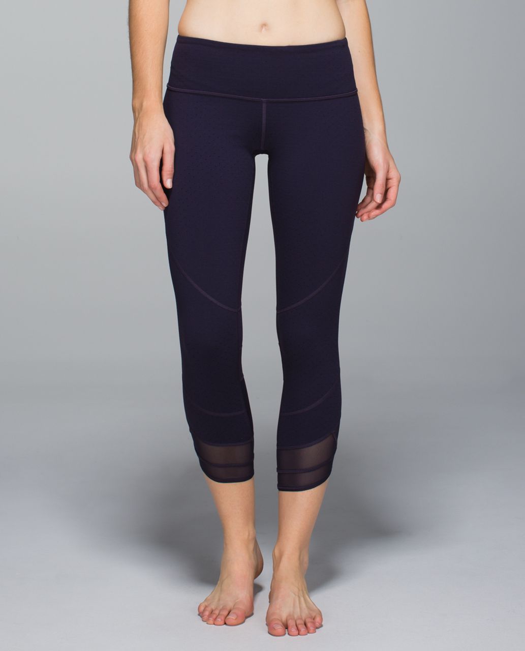 Lululemon Emerge Renewed Crop *Full-On Luon - Shine Dot Black Grape