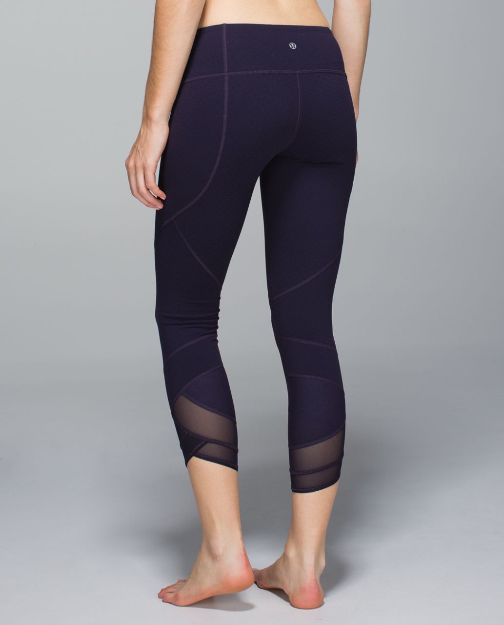 Lululemon Emerge Renewed Crop *Full-On Luon - Shine Dot Black Grape