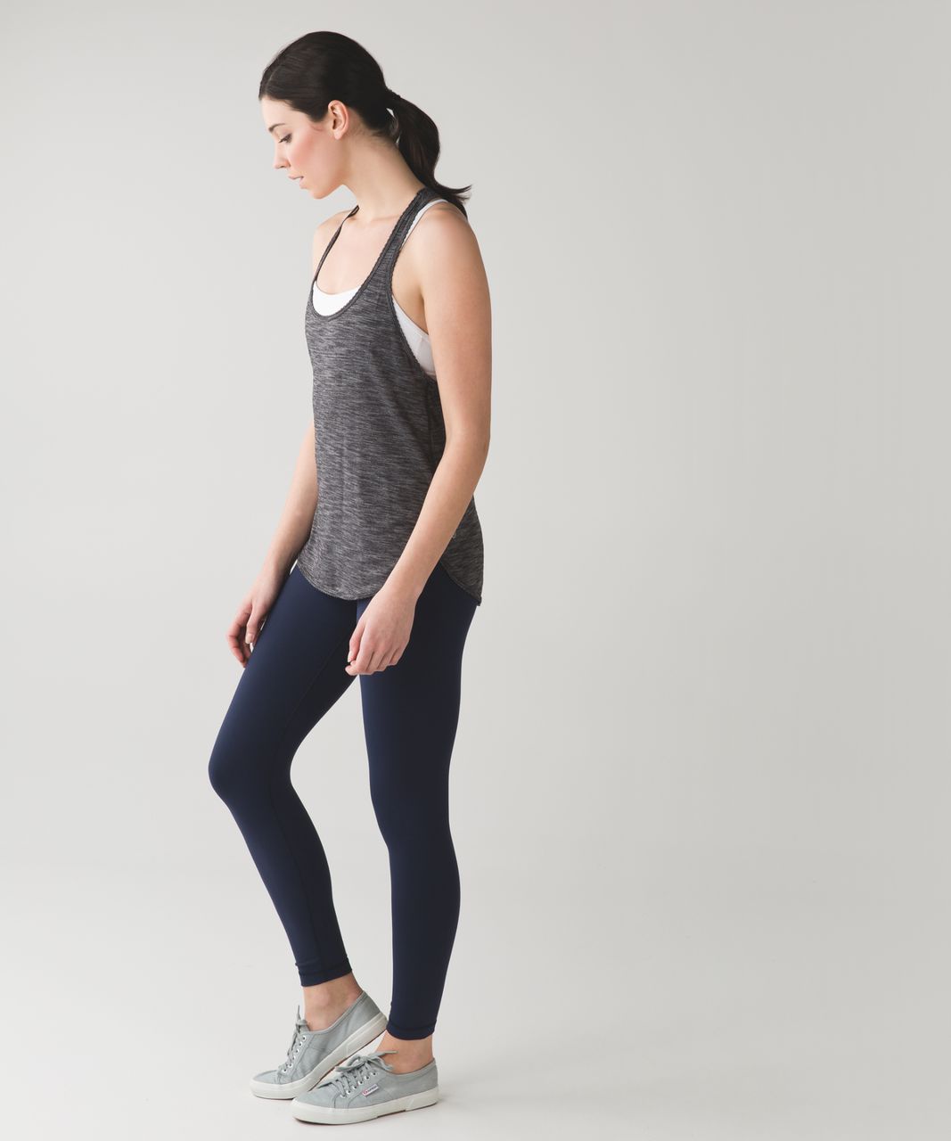 Lululemon 105 F Singlet (Seriously Light Luon) - Heathered Black