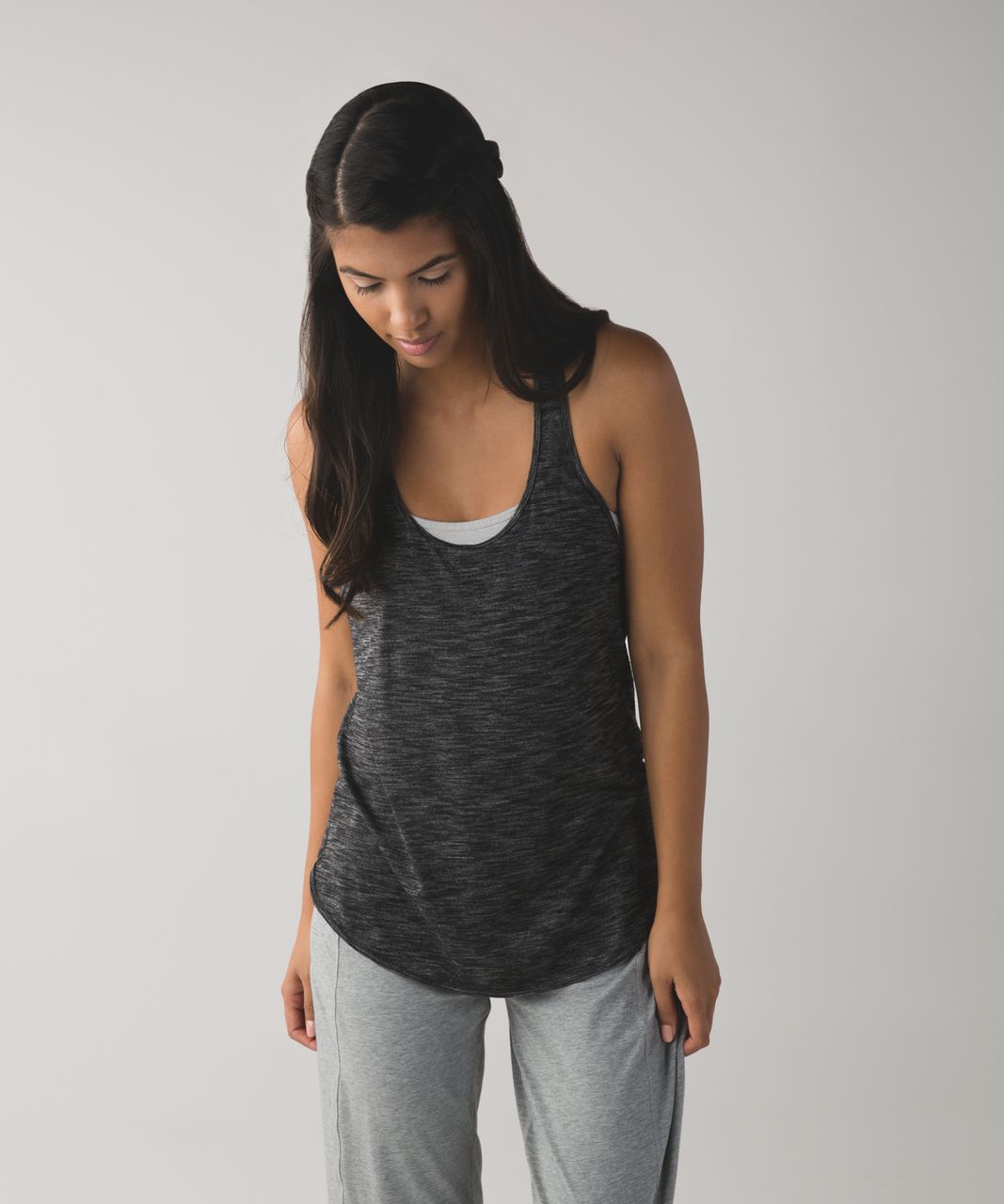 Lululemon 105 F Singlet (Seriously Light Luon) - Heathered Black