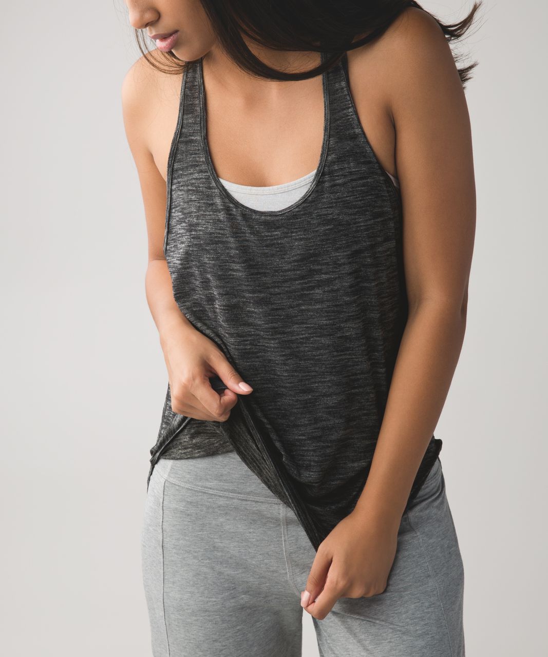 Lululemon 105 F Singlet (Seriously Light Luon) - Heathered Black